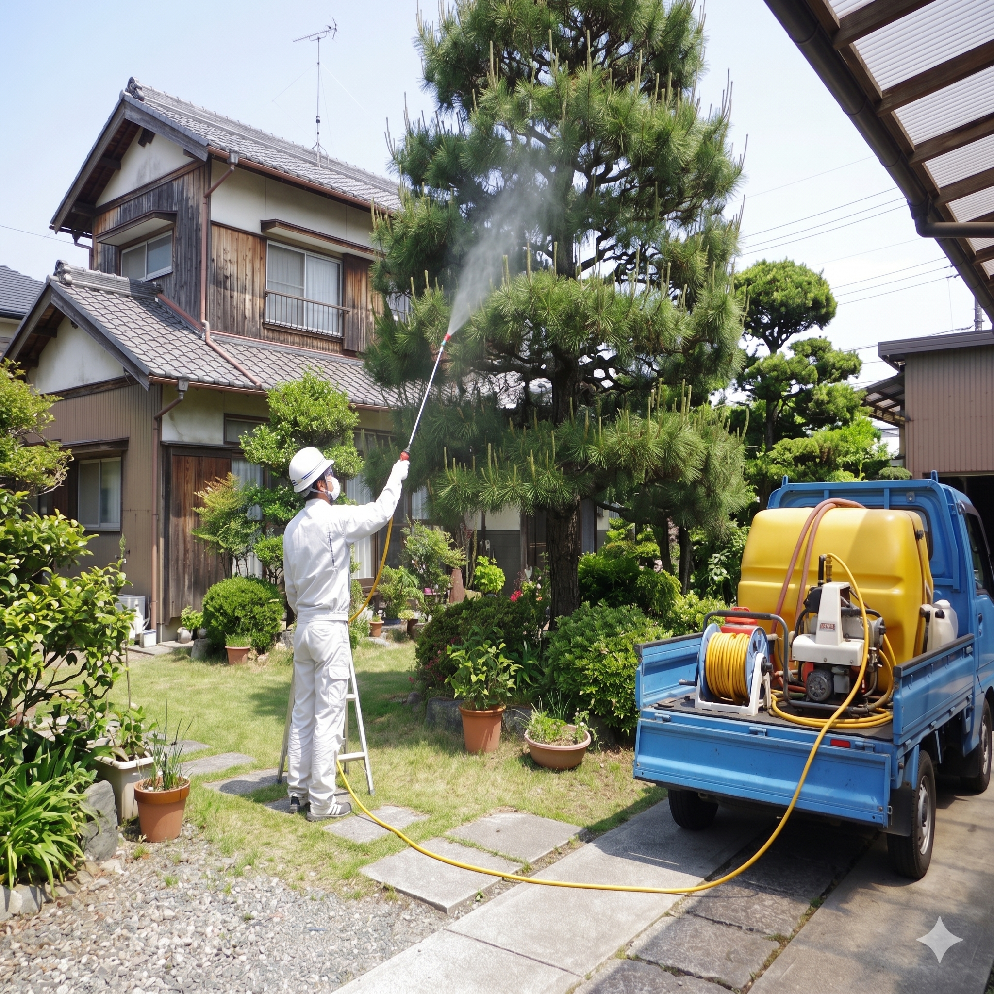 薬剤散布・害虫駆除作業の様子